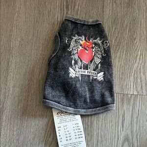 Black Dog Shirt with Heart Design